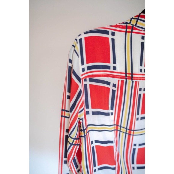 Anne Klein II 100% Silk Womens Button Down Blouse SZ 2 - Picture 7 of 10